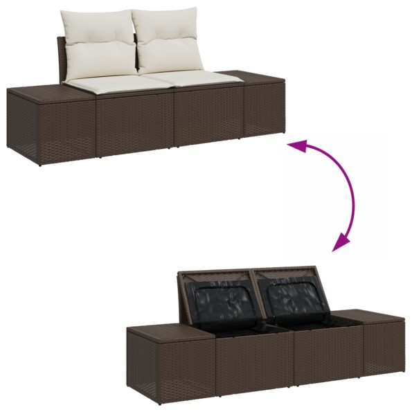 3357861_10.jpg vidaXL súprava záhradného gauča 8-dielna Hnedá, Krémová Ratan, Polyester – Obrázok 10