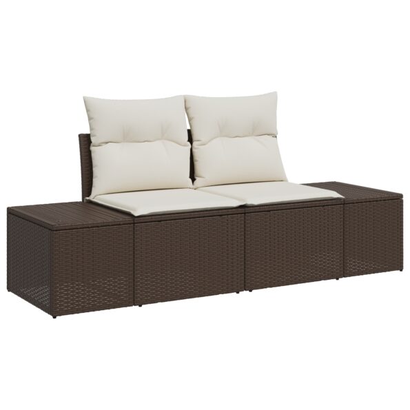 3357861_4.jpg vidaXL súprava záhradného gauča 8-dielna Hnedá, Krémová Ratan, Polyester – Obrázok 4