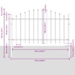 vidaXL Záhradný plot s oblukovým vrcholom, šedý, 6,8x1 m, oceľ – Obrázok 7