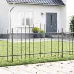 vidaXL Záhradný plot 6 pcs Sivá 170 x 140 cm