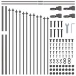 vidaXL Záhradný plot 6 pcs Sivá 170 x 140 cm – Obrázok 5