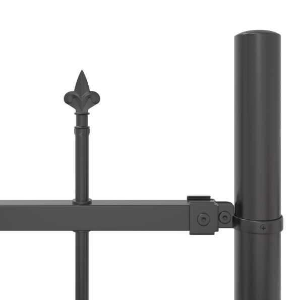 3360122_6.jpg vidaXL Záhradné ploty s oblúkovým vrchom Šedý 10,2x1,75 m Oceľ – Obrázok 6