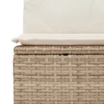 vidaXL Súprava záhradných pohoviek s vankúšom 7 pcs Béžová Poly ratan – Obrázok 10