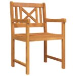 vidaXL 7-dielny záhradný jedálenský set z masívneho akáciového dreva – Obrázok 6