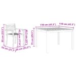 vidaXL 3-dielna záhradná jedálenská súprava z masívneho akáciového dreva – Obrázok 10