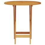 vidaXL 3-dielna sklápacia bistro súprava z masívneho akáciového dreva – Obrázok 8