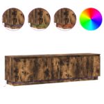 vidaXL TV skrinka s LED Dymený dub 180x38x49 cm Kompozitné drevo – Obrázok 4