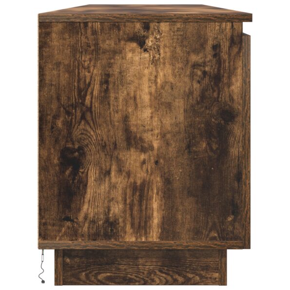 vidaXL TV skrinka s LED Dymený dub 180x38x49 cm Kompozitné drevo – Obrázok 7