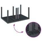 vidaXL 7-dielny záhradný jedálenský set s podložkami Antracit Poly ratan – Obrázok 9