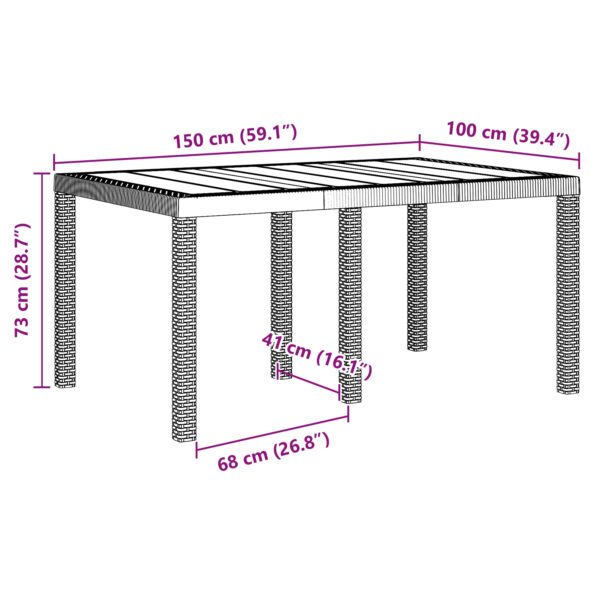 vidaXL 7-dielny záhradný jedálenský set s vankúšmi Biela Poly Ratan – Obrázok 11