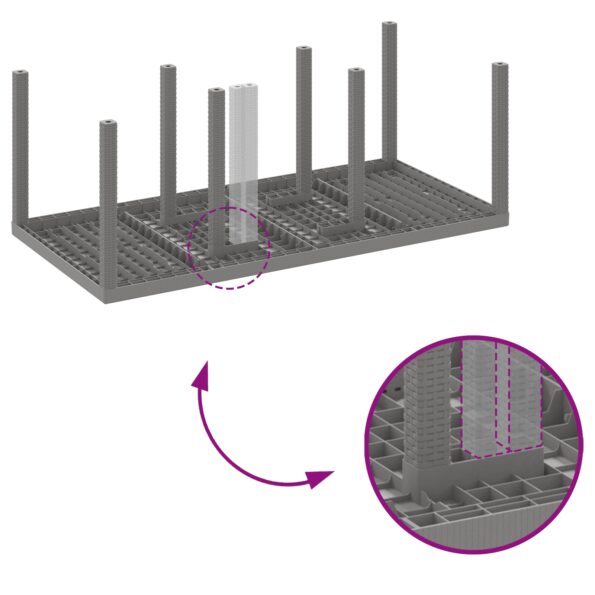 vidaXL Záhradný jedálenský set 9-dielny s polstrovaním svetlosivý poly ratan – Obrázok 9