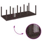 vidaXL 11-dielny záhradný jedálenský set hnedý poly ratan – Obrázok 9