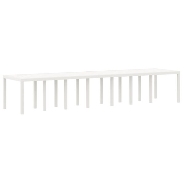 3378665_4.jpg vidaXL 17-dielna záhradná jedálenská súprava s vankúšmi Biela Polyratan, vidaXL Záhradný stôl biely 250x100x73 cm Polyratan, vidaXL Záhradný stôl biely 150x100x73 cm Polyratan, vidaXL Záhradné stoličky s vankúšmi 4 ks Biela Polyratan – Obrázok 4