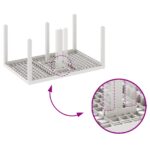 vidaXL 5-dielny záhradný jedálenský set s vankúšmi Biela Poly Ratan – Obrázok 9