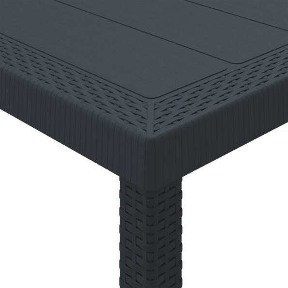 3378756_7.jpg vidaXL 11-dielny záhradný jedálenský set s vankúšmi antracitový polyratan, vidaXL záhradný stôl antracitový 150x100x73 cm polyratan, vidaXL záhradné stoličky s vankúšmi 2 ks antracitový polyratan, vidaXL záhradné stoličky s vankúšmi 4 ks antracitový polyratan – Obrázok 7