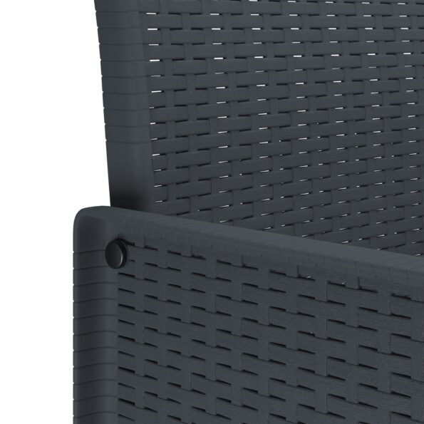 3378756_8.jpg vidaXL 11-dielny záhradný jedálenský set s vankúšmi antracitový polyratan, vidaXL záhradný stôl antracitový 150x100x73 cm polyratan, vidaXL záhradné stoličky s vankúšmi 2 ks antracitový polyratan, vidaXL záhradné stoličky s vankúšmi 4 ks antracitový polyratan – Obrázok 8