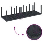 vidaXL 11-dielny záhradný jedálenský set s vankúšmi antracitový polyratan, vidaXL záhradný stôl antracitový 150x100x73 cm polyratan, vidaXL záhradné stoličky s vankúšmi 2 ks antracitový polyratan, vidaXL záhradné stoličky s vankúšmi 4 ks antracitový polyratan – Obrázok 9