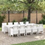 vidaXL 11-dielny záhradný jedálenský set s vankúšmi biela poly ratan, vidaXL záhradný stôl biely 150x100x73 cm poly ratan, vidaXL záhradné stoličky s vankúšmi 2 ks biele poly ratan, vidaXL záhradné stoličky s vankúšmi 4 ks biele poly ratan