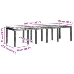 vidaXL 11-dielny záhradný jedálenský set s vankúšmi biela poly ratan, vidaXL záhradný stôl biely 150x100x73 cm poly ratan, vidaXL záhradné stoličky s vankúšmi 2 ks biele poly ratan, vidaXL záhradné stoličky s vankúšmi 4 ks biele poly ratan – Obrázok 12