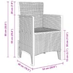vidaXL 15-dielny biely záhradný jedálenský set s vankúšmi, vidaXL biely záhradný stôl 250x100x73 cm, vidaXL biely záhradný stôl 150x100x73 cm, vitaXL záhradné stoličky s vankúšmi 2 ks, vidaXL záhradné stoličky s vankúšmi 4 ks – Obrázok 12