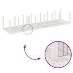 vidaXL 15-dielny biely záhradný jedálenský set s vankúšmi, vidaXL biely záhradný stôl 250x100x73 cm, vidaXL biely záhradný stôl 150x100x73 cm, vitaXL záhradné stoličky s vankúšmi 2 ks, vidaXL záhradné stoličky s vankúšmi 4 ks – Obrázok 9
