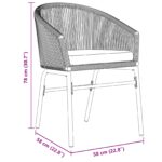 vidaXL 10-dielny záhradný jedálenský set s vankúšmi čierny poly rattan, vidaXL rozťahovací záhradný stôl antracitový (140-210)x90x73 cm oceľ – Obrázok 11