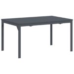 vidaXL 9-dielna súprava nábytku do chodby Antracitová oceľ, vidaXL Rozkladací záhradný stôl Antracitový (140-210)x90x73 cm Oceľ – Obrázok 5