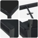 vidaXL 4-dielna súprava záhradného jedálenského setu čierny poly ratan – Obrázok 9