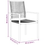 vidaXL 5-dielna súprava záhradného nábytku čierny PVC ratan – Obrázok 10