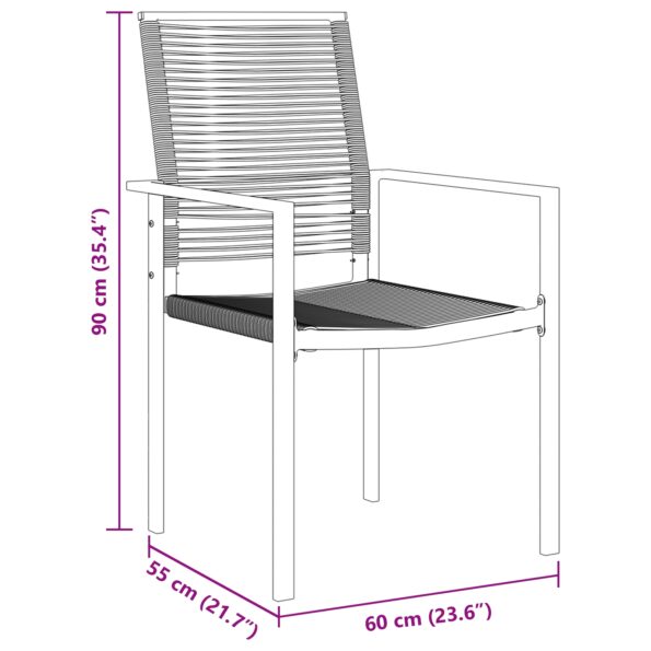 vidaXL 5-dielna súprava záhradného nábytku čierny PVC ratan – Obrázok 10