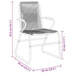 vidaXL 7-dielna súprava na jedlo - Čierny PVC ratan – Obrázok 10