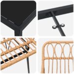 vidaXL 5-dielna jedálenská súprava hnedý poly ratan – Obrázok 9