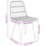 vidaXL 7-dielna záhradná jedálenská súprava Hnedý poly ratan – Obrázok 10