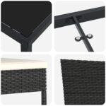 vidaXL 7-dielna súprava záhradného jedálenského nábytku Čierny Polyratan – Obrázok 9