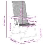 vidaXL 5-dielna záhradná jedálenská súprava Hnedá Polyratan – Obrázok 10