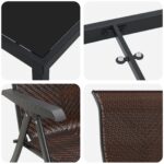 vidaXL 5-dielna záhradná jedálenská súprava Hnedá Polyratan – Obrázok 9