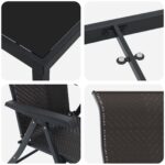 vidaXL 5-dielna súprava na záhradné stolovanie Čierny poly ratan – Obrázok 9