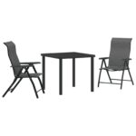 vidaXL 3-dielna záhradná súprava sivý poly ratan – Obrázok 2