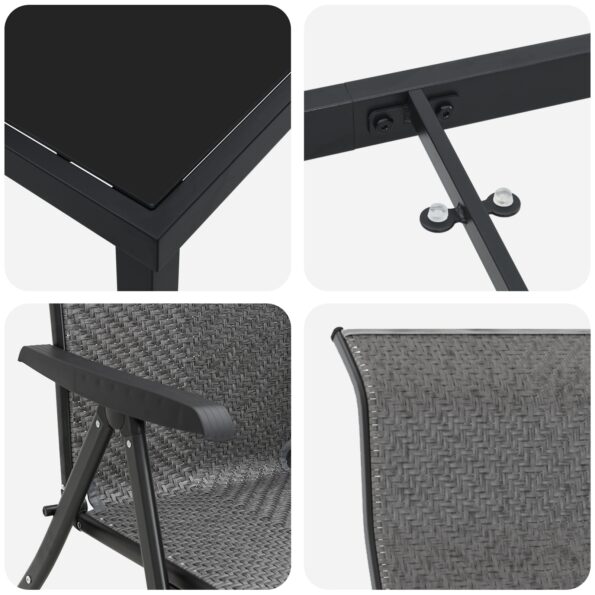 vidaXL 3-dielna záhradná súprava sivý poly ratan – Obrázok 9