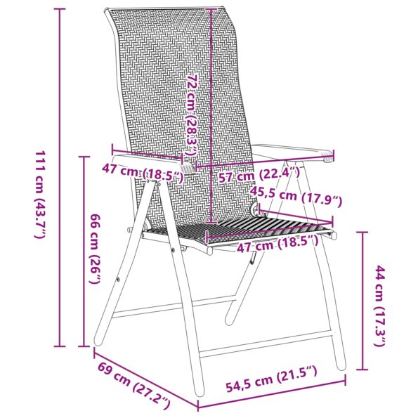 vidaXL 5-dielna súprava záhradného stolovania šedá polyratan – Obrázok 10