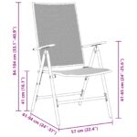 vidaXL 5-dielny set jedálenského nábytku z antracitovej ocele – Obrázok 10