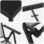 vidaXL 5-dielny set jedálenského nábytku z antracitovej ocele – Obrázok 9