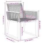 vidaXL 5-kusová záhradná jedálenská súprava Čierny poly ratan – Obrázok 10