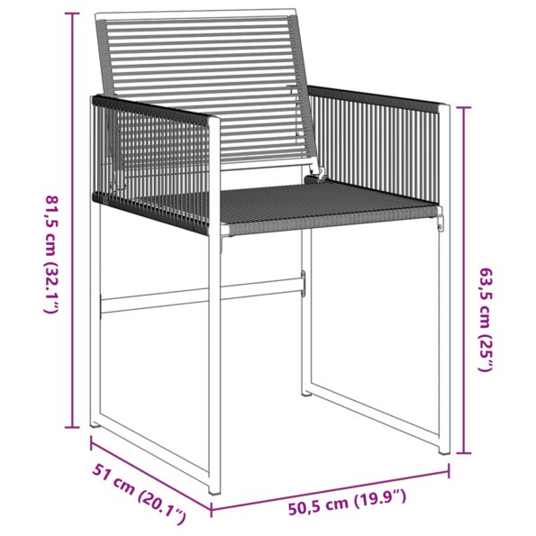 vidaXL 5-dielna súprava záhradného jedálenského nábytku čierny polyratan – Obrázok 10