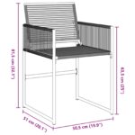 vidaXL 5-dielna súprava záhradného jedálenského nábytku Čierny polyratan – Obrázok 10