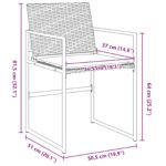 vidaXL 5-dielny záhradný jedálenský set s vankúšmi čierny poly ratan – Obrázok 10
