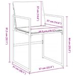 vidaXL 5-dielna záhradná jedálenská súprava s vankúšmi čierna textilén a oceľ – Obrázok 10