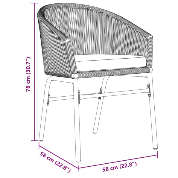 vidaXL 5-dielna záhradná jedálenská súprava hnedý polyratan – Obrázok 10