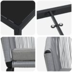 vidaXL 5-dielna súprava záhradného stolovania sivý polyratan – Obrázok 9