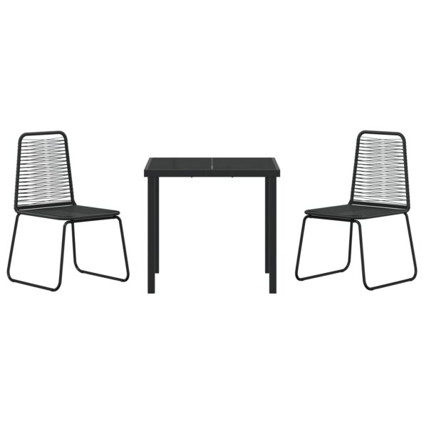 vidaXL 3-dielna súprava do záhrady čierny poly ratan – Obrázok 7